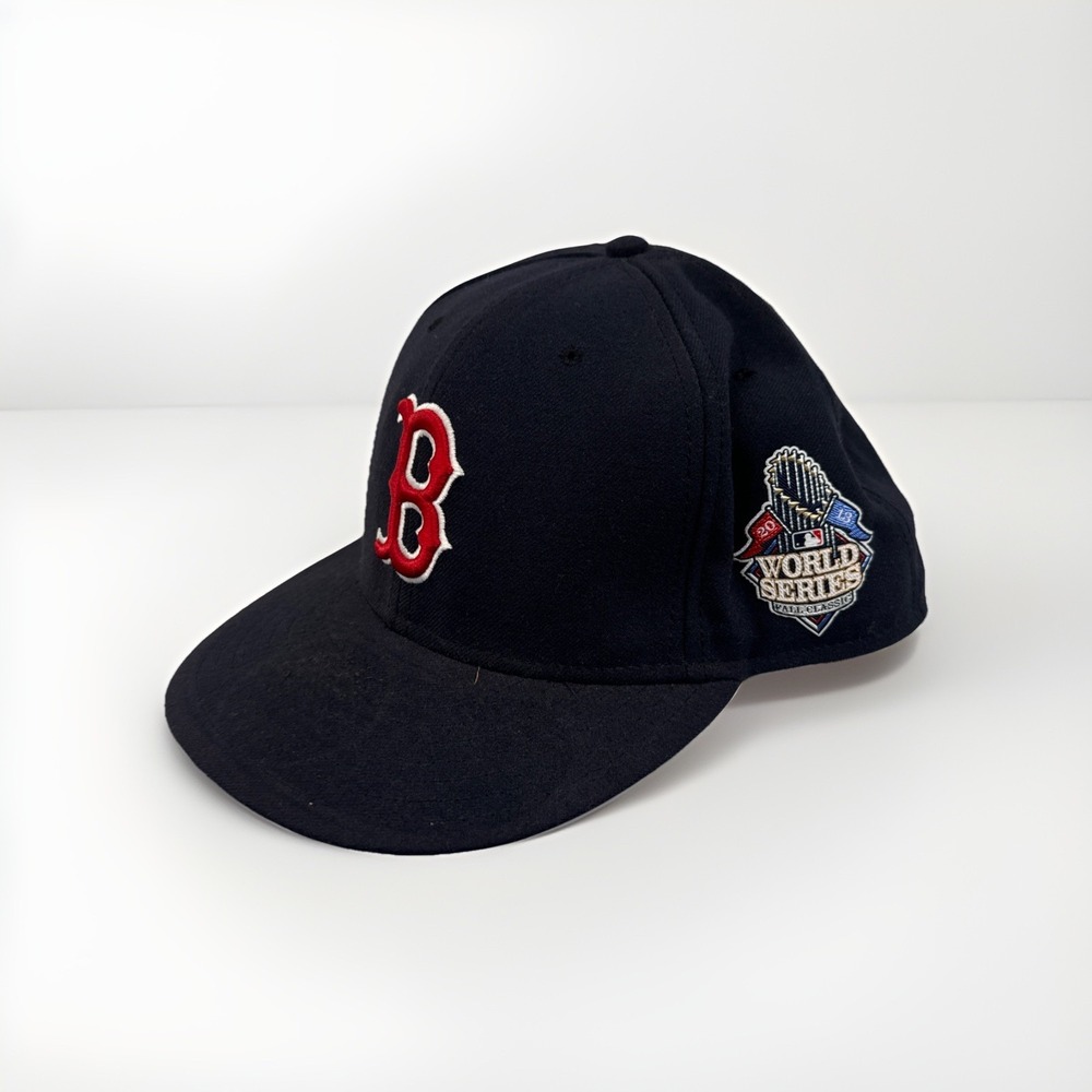 2013 Red Sox World Series Fitted Game Hat New Era On Field Cap "Boston Strong"